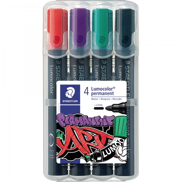 STAEDTLER Marker Lumocolor 352 WP4-1 perm 4 St./Pack.