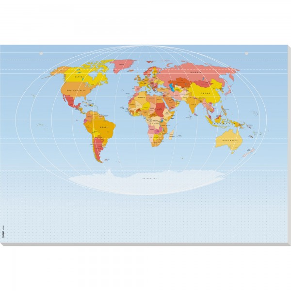 SIGEL Schreibunterlage HO560 59,5x41cm Weltkarte 30Blatt