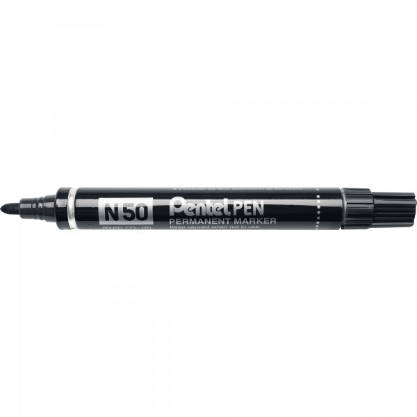 Pentel Permanentmarker N50-AE 2mm Metall konische Spitze sw