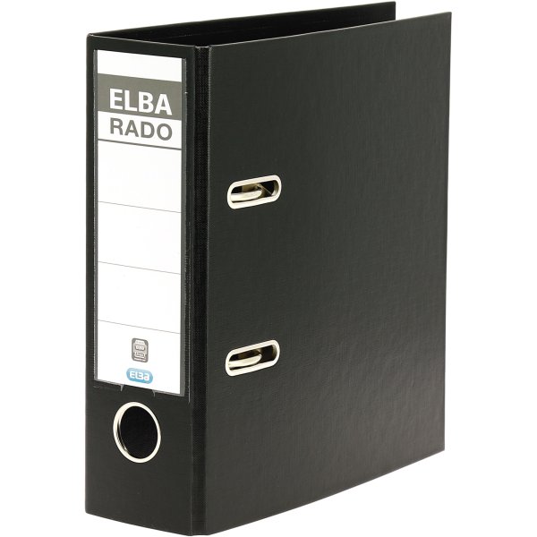 ELBA Ordner rado plast 100022641 DIN A5 hoch 75mm PVC schwarz