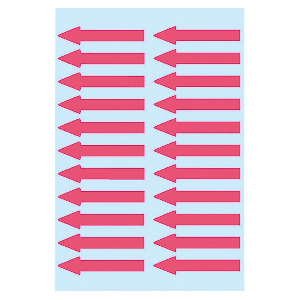 HERMA Hinweisetikett 4143 Pfeil 38x7mm leuchtrot 88 St./Pack.