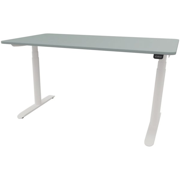 Schreibtisch Sedus se:lab e-desk 140x65-128x90cm weiß/fjordgrün