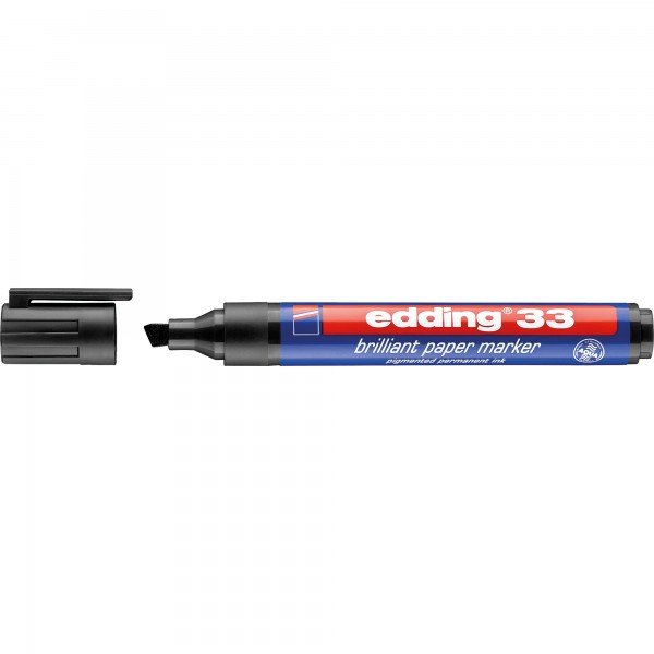 edding Pigmentmarker 33 4-33001 1-5mm Keilspitze schwarz