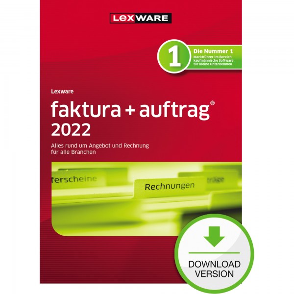 Lexware Faktura+Auftrag 2022 08871-2034 Software Lizenz 1 Jahr