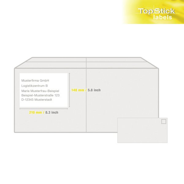 Etikett TopStick 8718 210x148 mm weiß 200 St./Pack.