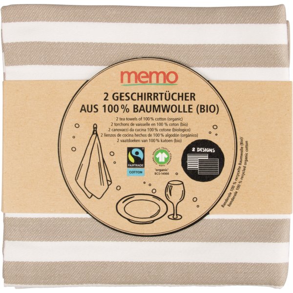 memo Geschirrtuch G1494 Baumwolle 50x70cm 2St.