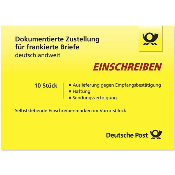 Briefmarke Einschreiben national 10St.