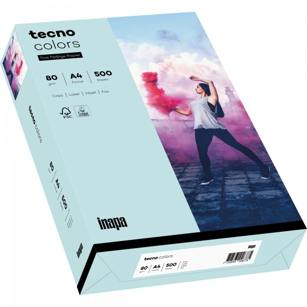 inapa tecno Kopierpapier Colors 2100011428 A3 80g hellblau 500Bl.