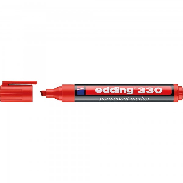 edding Permanentmarker 330 4-330002 1-5mm Keilspitze rot