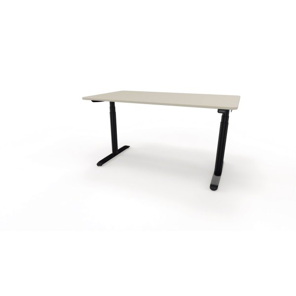 Schreibtisch Sedus se:lab e-desk 140x65-128x90cm schwarz/lichtgrau