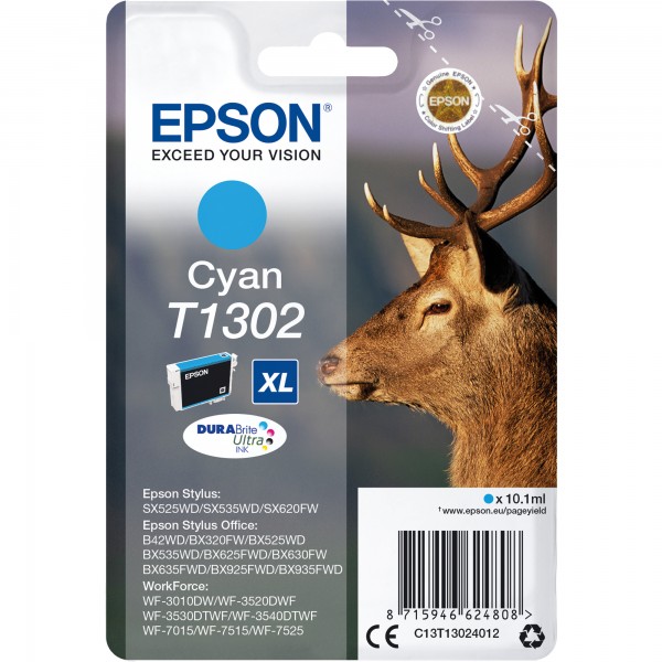 Epson Tintenpatrone C13T13024012 T1302 10,1ml cyan