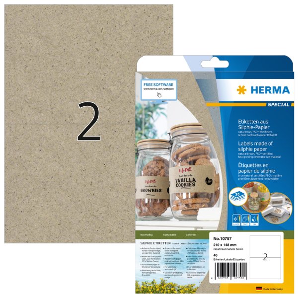 HERMA Etikett Silphie 10757 210x148mm br 40St.