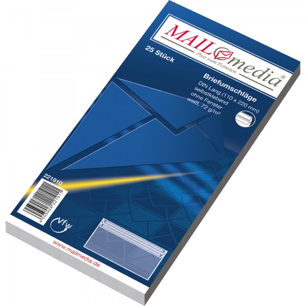 MAILmedia Briefumschlag 30002374 DL sk 70g ws 25 St./Pack